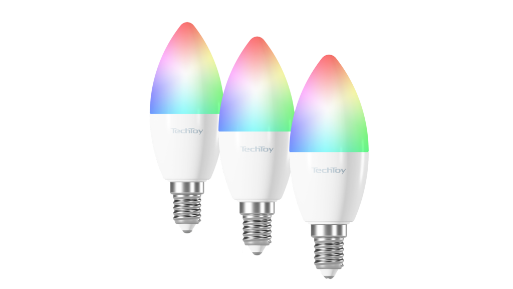 TechToy Smart Bulb RGB 6W E14 ZigBee set 3 ks žárovek